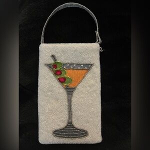 Bamboo Trading Co Beaded Martini Cell Phone Bag wallet